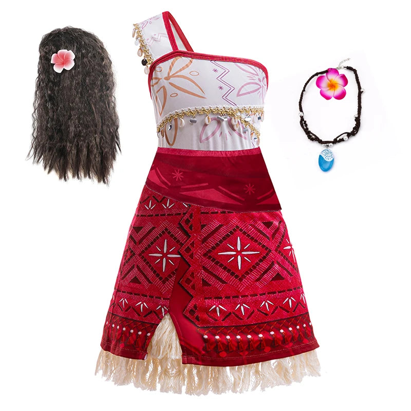 Kids Moana 2 Princess Adventure Costume Dress – Vaiana Outfit