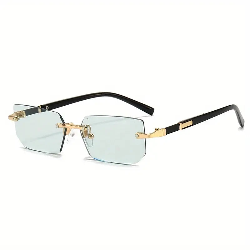 Rimless Rectangle UV400 Fashion Sunglasses for Women & Men