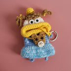 Funny Crochet Sausage Mouth Keychain Key Holder Pouch