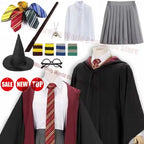 Potter Costume Robe Tie Cloak Scarf Wand Glasses Hermione Dress Flying Thief Accessories Sweater Halloween Cosplay Costume Gifts