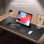 Mouse Pad Large Office Desk Mat ,Waterproof PU Leather Desktop Keyboard Desk Pad Gaming Mousepad Desk Writing Pad for home