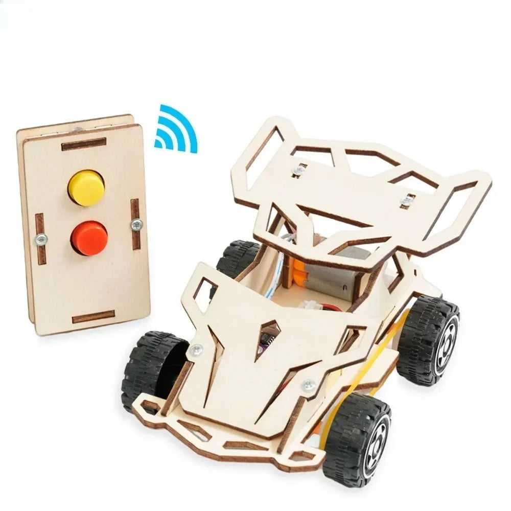 DIY Wooden Remote Control Car STEM Science Experiment Building Kit for Kids