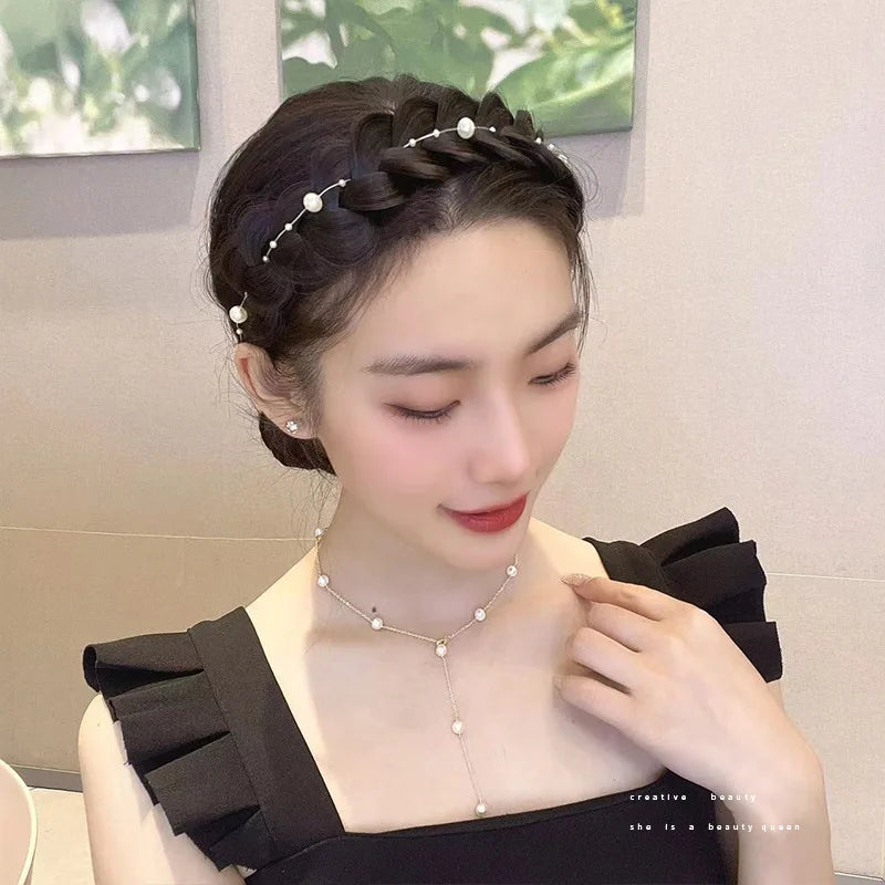Synthetic Braided Headband for Women