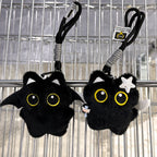 Cute Black Cat Plush Keychain Kawaii Bag Charm