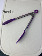 Anti-Slip Stainless Steel Cooking and Serving Tongs for Kitchen