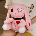 Spooky Gothic Bunny Stuffed Crazy Rabbit Plush Toys, Spooky Gothic Bunny Stuffed Animal Cute Horror Dreadful Bunny Doll, For Hal
