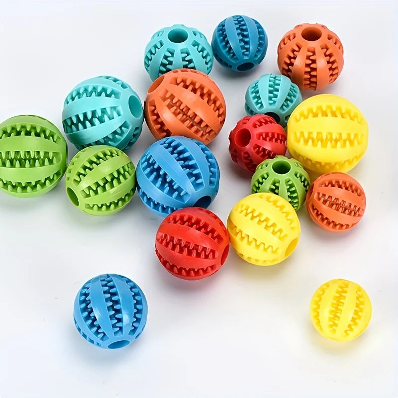 Treat Dispensing Rubber Dog Ball for Interactive Chew and Slow Feeding