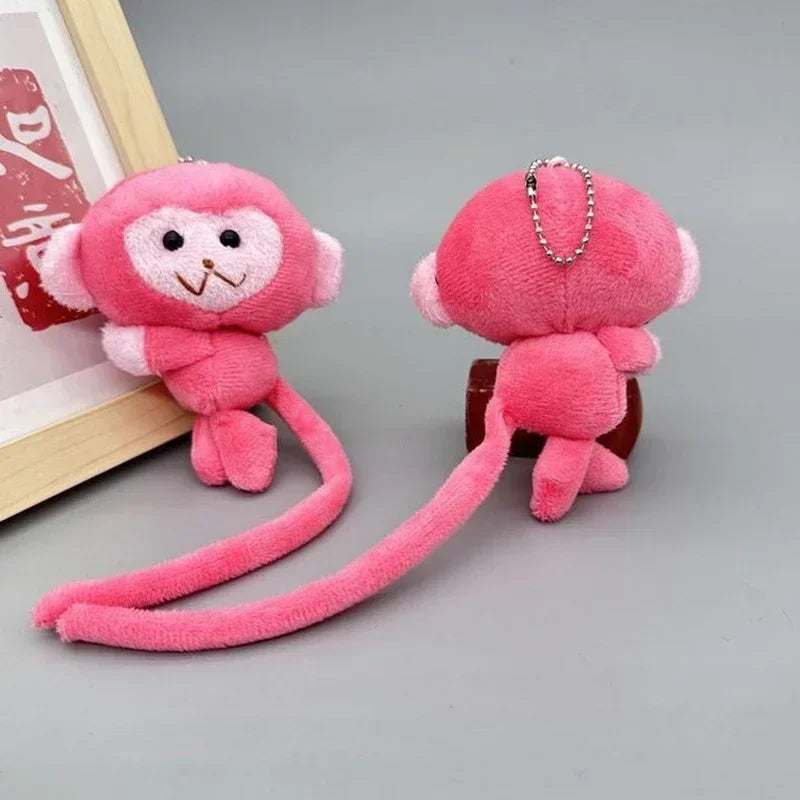 Long Tailed Monkey Plush Keychain Cute Bag Charm