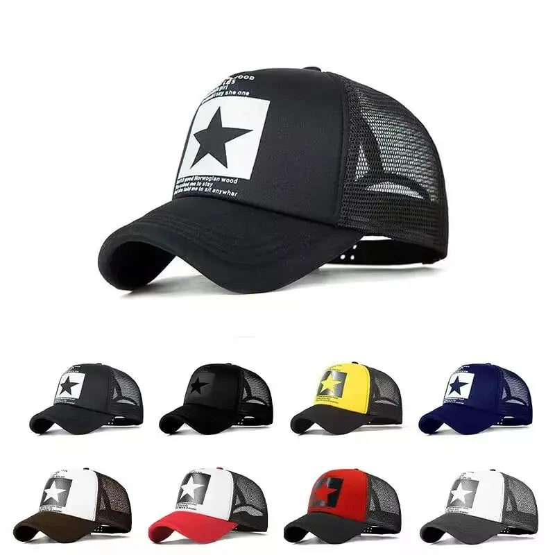Breathable Mesh Snapback Baseball Cap for Casual Outdoor Style