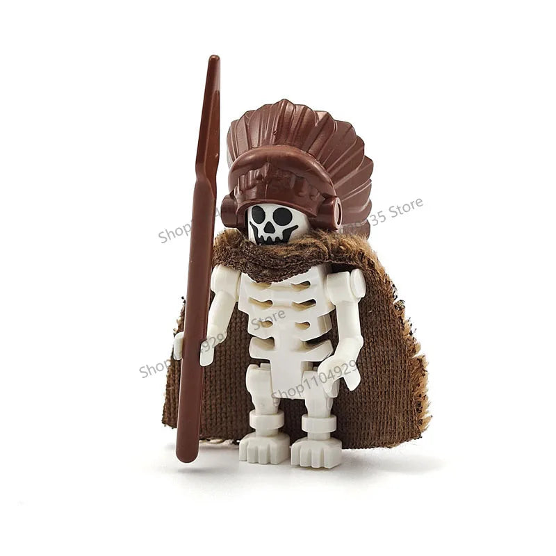 Halloween Scene Building Blocks Skeletons Ghosts Army King Assembled Charactesrs Figures DIY Accessories Bricks Toys Kids Gifts