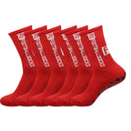 6Pairs/Lot FS Football Socks New Style Round Silicone Suction Cup Grip Anti Slip Soccer Socks Sports Men Baseball Rugby Socks