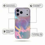 Colorful Feather Clear Magnetic Case For iPhone 18 17 16 15 14 13 12 ProMax For Magsafe Wireless Charge Hard PC Shockproof Cover
