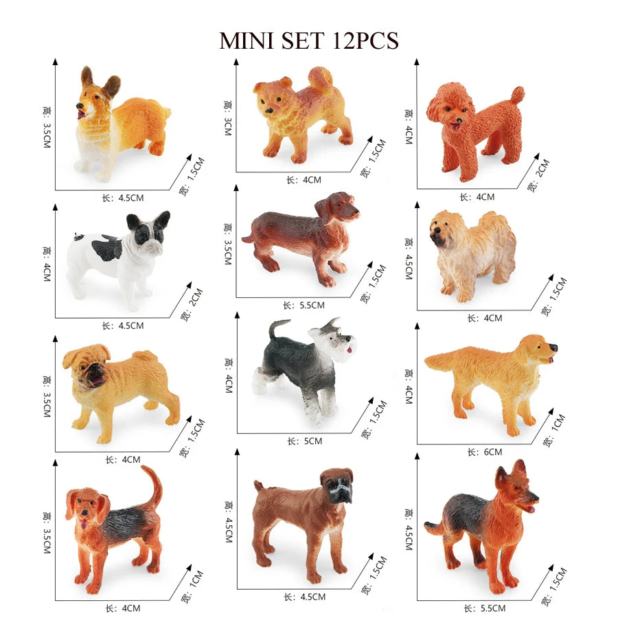 Mini Farm & Wildlife Animal Figurine Set