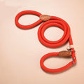 Dog Leash Slip Rope Lead Leash Heavy Duty Braided Rope Adjustable Loop Collar Training Leashes for Medium Large Dogs