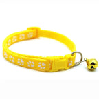 Fashion Pet Cats Collar Colorful Pattern Cute Bell Adjustable Collars for Cats Kitten DIY Ring Necklace Pet Accessories