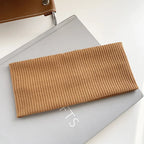 Autumn and Winter Wide Edge Elastic Women Hairband Makeup Wash Face Headband Sports Knitted Headpiece Headband