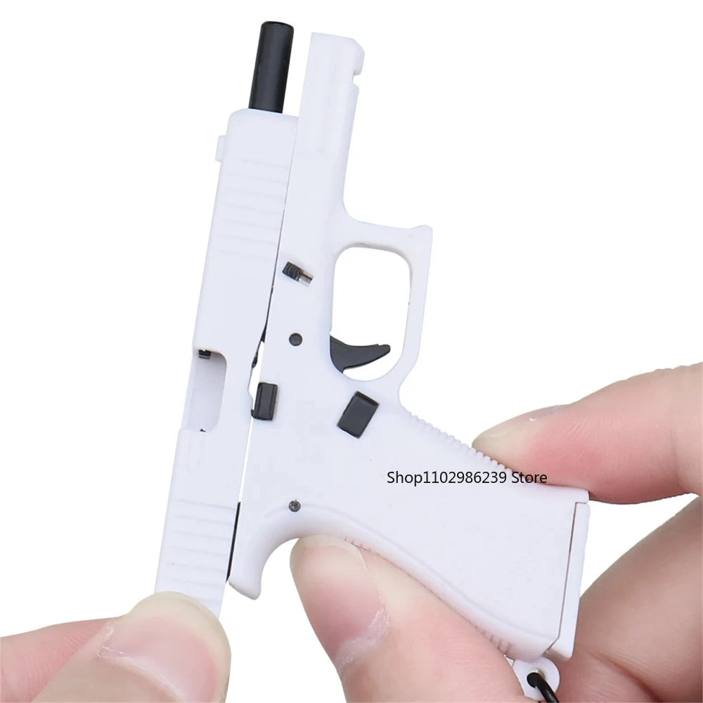 Tactical Pistol Shape Keychain Detachable Car Keyring Accessory