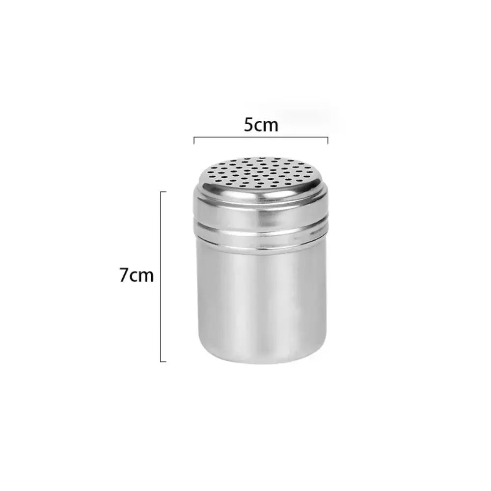 Stainless Steel Seasoning Jar with Rotating Lid for Salt and Spices