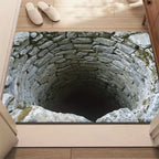 3D Visual Polyester Cloth Floor Mat for Household Bathroom Door, Absorbent and Non Slip Foot Mat, Easy To Maintain
