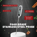 Digital Kitchen Thermometer – LCD Food Temperature Measuring Tool for Meat, Baking & BBQ
