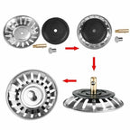 2PCS Kitchen Sink Strainer Stopper – Reusable Drain Filter & Waste Plug Set