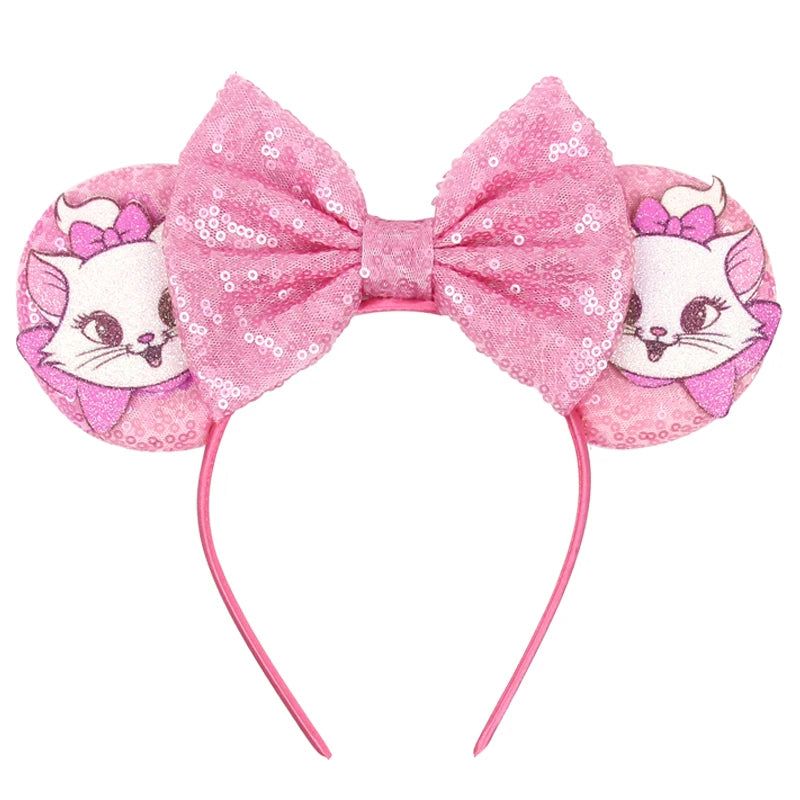 Sequin Mouse Ears Bow Headband for Women & Girls