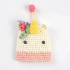 Cartoon Dog Key Case Handwoven Key Organizer Pouch