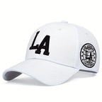 Unisex LA Embroidery Snapback Baseball Cap for Casual Outdoor Style