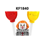 Novel Horrible Movie Halloween Pumpkin Witch Nun Vampire Zombies Building Blocks Mini Action Figure Toys