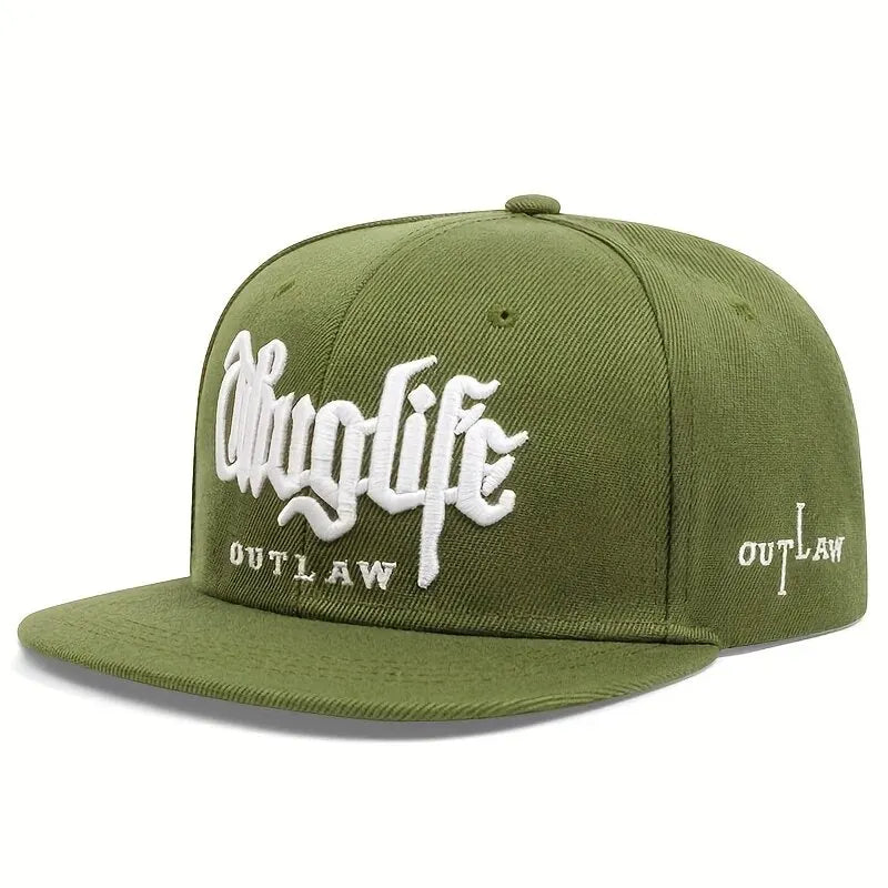Thug Life Embroidery Snapback Baseball Cap for Streetwear Style