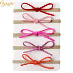 Classical Suede Bow Baby Nylon Headband for Girls