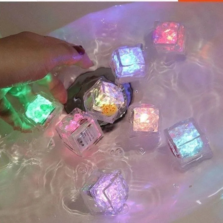 12Pcs Baby Bath Bathtub LED Light Up Toys Colorful Waterproof Glowing Bath Toys for Boys Girls Infant Birthday Xmas Gift