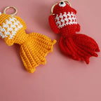 Funny Shrimp Crochet Keychain Cute Ocean Bag Charm
