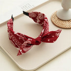 Paisley Bandana Rabbit Ear Headband for Women