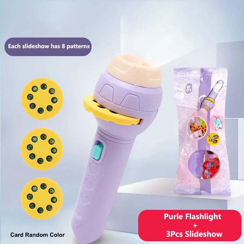 Flashlight Projector Torch Lamp Toy Cute Cartoon Creativity Toy Torch Lamp Flashlight Projector Toy Baby Sleeping Story Book