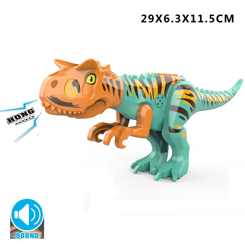 Jurassic Raptor Building Blocks Mini Dinosaur Construction Toy Set