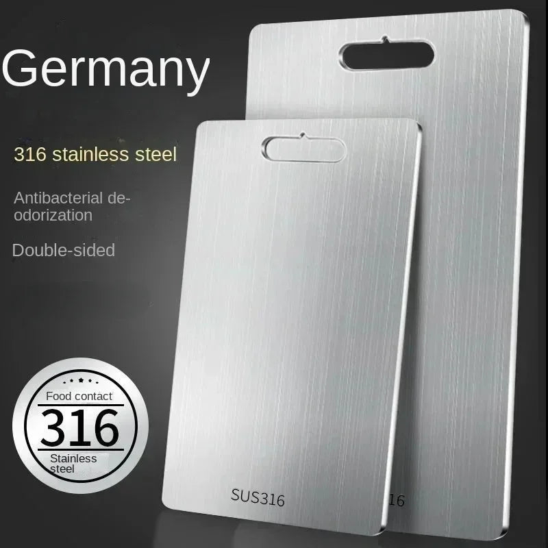 316 Stainless Steel Cutting Board – Double Sided Chopping & Kneading Board