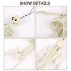 1pc Halloween Skull Skeleton 40cm Posable Skeleton Human Shape Bones Halloween Party Home Decorations Haunted House Horror Props