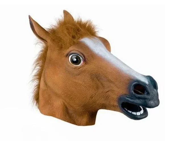 Horse Head Mask Cosplay Costume Party Funny Halloween Horse Head Mask Headgear