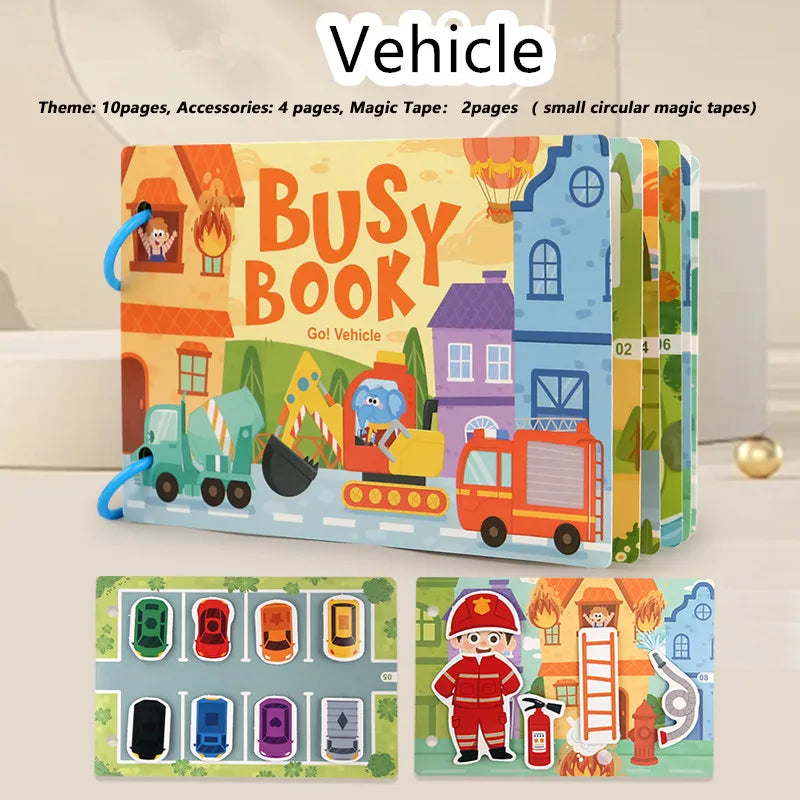Montessori Busy Book for Kids Interactive Learning Activity Book