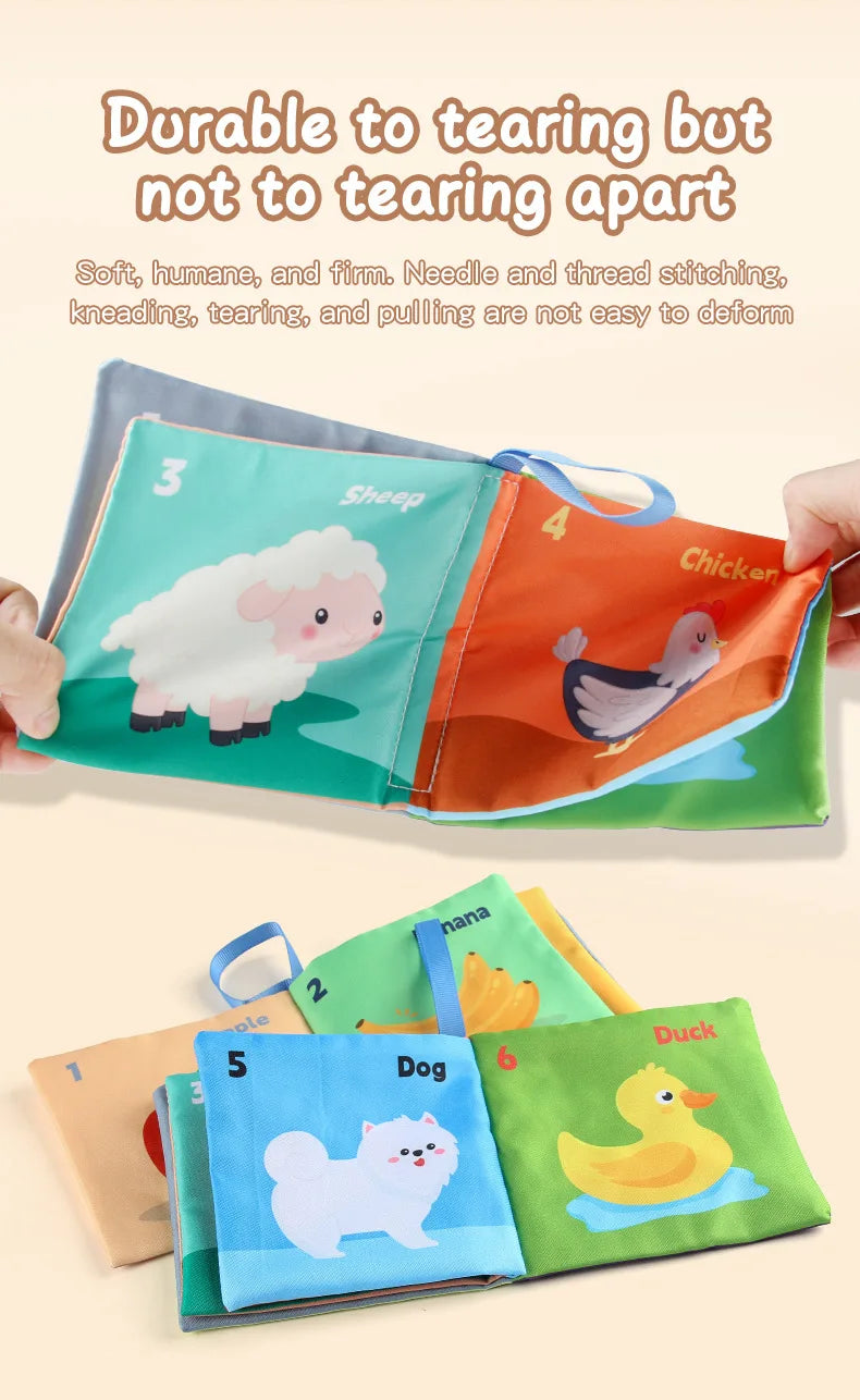 Soft 3D Touch & Feel Baby Cloth Book