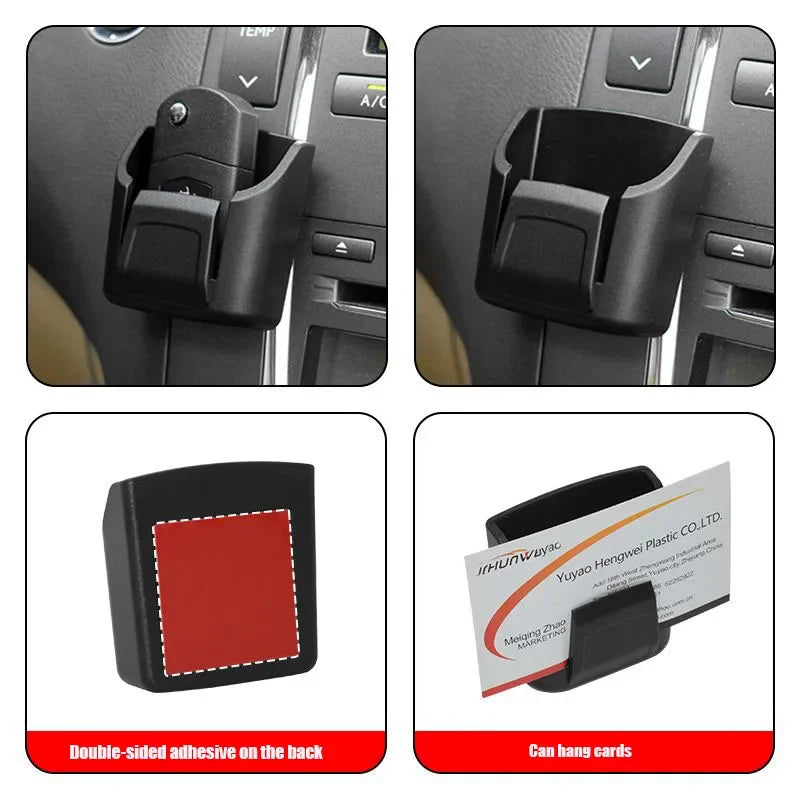 Universal Fit Car Key Holder Clip Dashboard Organizer Adhesive Mount Interior Storage Box Key Rack for Cards & Keys