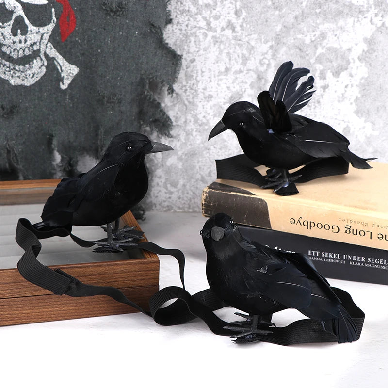 Halloween Party Costumes Black Crow with Shoulder Strap Decoration Cosplay Props