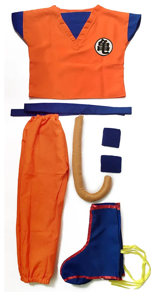 Halloween Costumes  Adult  Z Clothes Party Suit Goku Cosplay Costumes Top/Pant/Belt/Tail/wrister/Wig