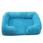 Dog Bed Dog Plush Pet Bed Winter Thickened Pad Dog Sleeping Bed Sofa Removable Pad Dog Small Large Dog Square Kennel