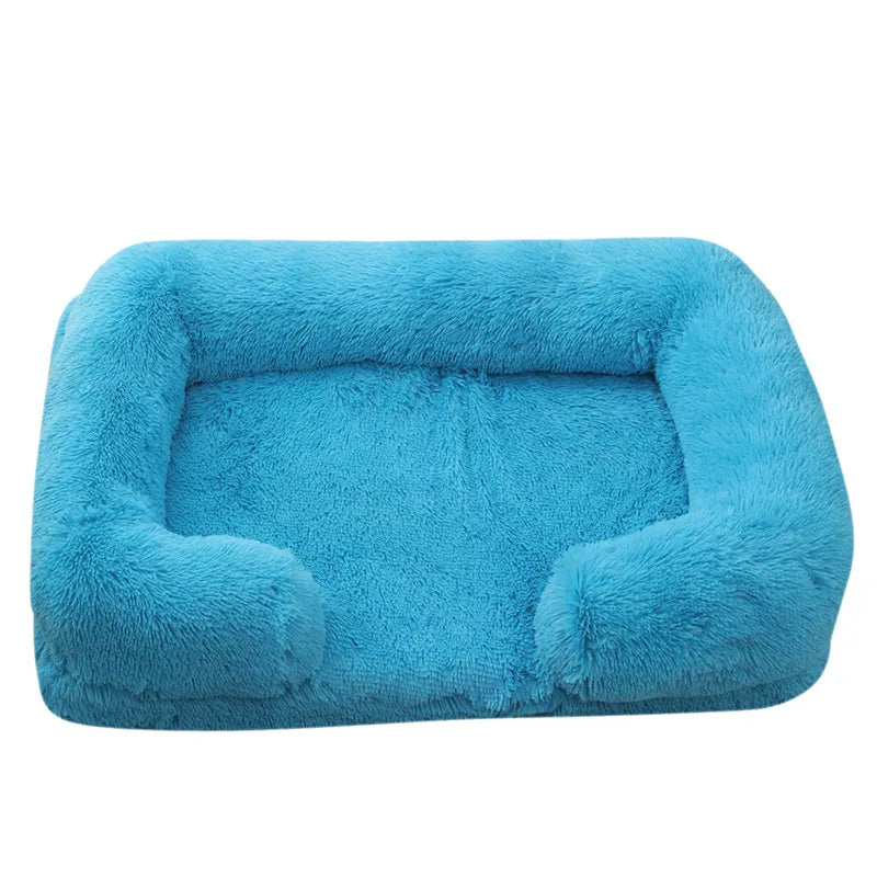 Dog Bed Dog Plush Pet Bed Winter Thickened Pad Dog Sleeping Bed Sofa Removable Pad Dog Small Large Dog Square Kennel