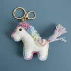Funny Zebra Crochet Keychain Sheep Animal Bag Charm