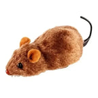 Wind-Up Plush Running Mouse Toy for Interactive Indoor Cat Play