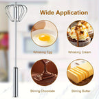 Stainless Steel Semi Automatic Egg Beater – Manual Push Whisk Mixer