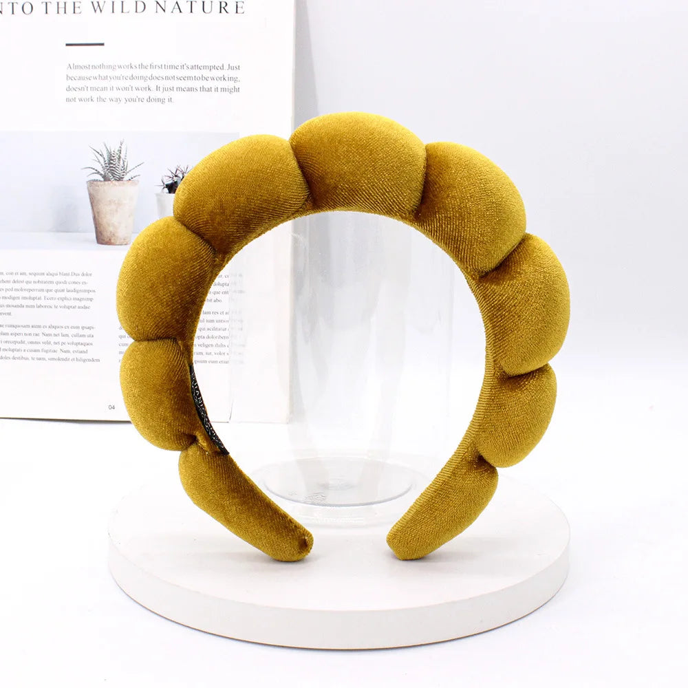 Velvet Sponge Spa Headband for Face Washing & Skincare